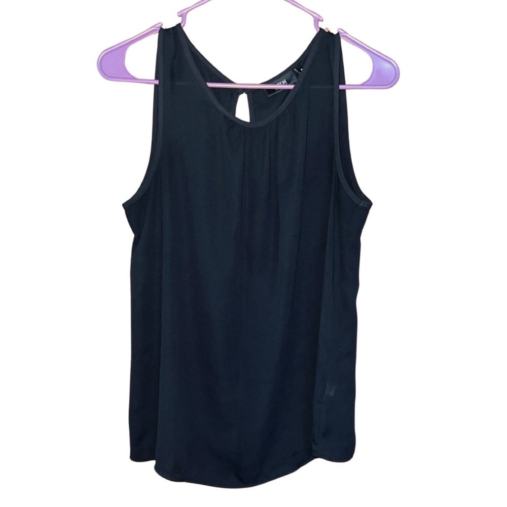 Apt. 9 Sheer Sleeveless Black Pullover Top - Size Medium
